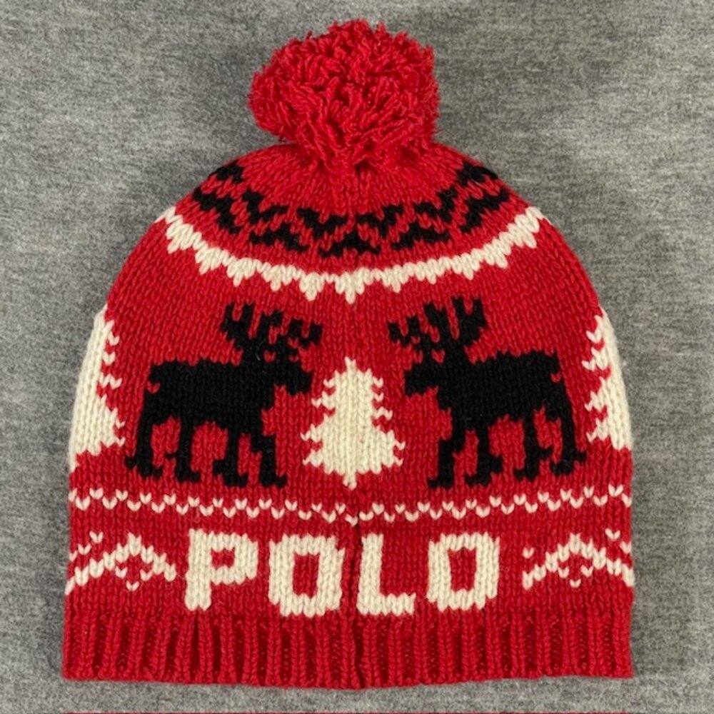 Polo by Ralph Lauren Red Knit Hat